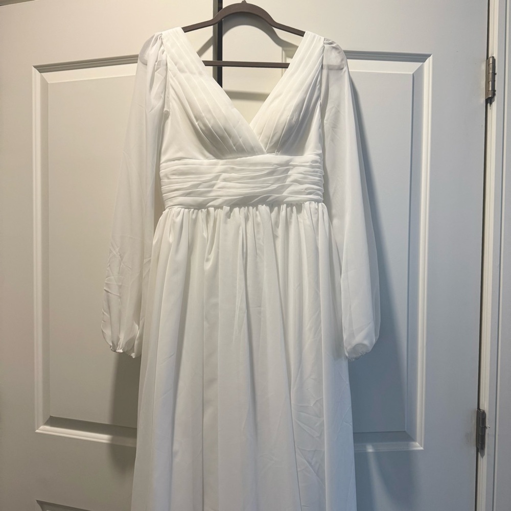 NWOT Boho White Long Sleeve Dress